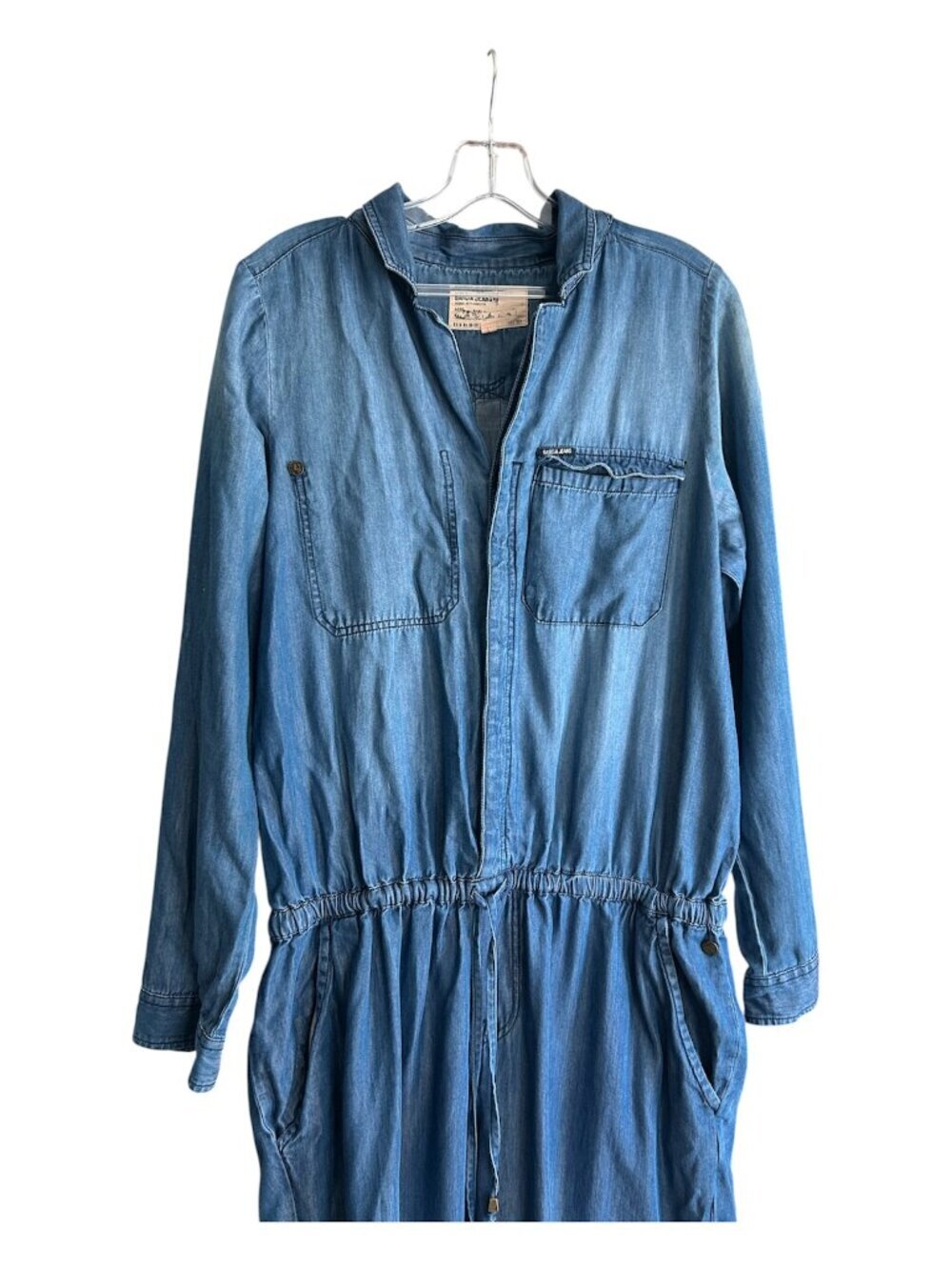 GARCIA JEANS Long Sleeve Lightweight 100% Cotton Denim Jumpsuit US L